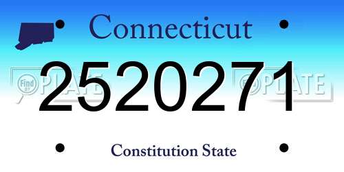 2520271 Connecticut License Plate