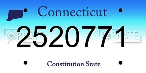2520771 Connecticut License Plate