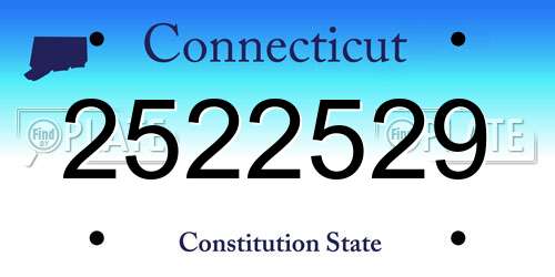 2522529 Connecticut License Plate