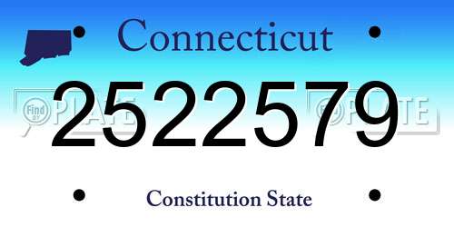 2522579 Connecticut License Plate