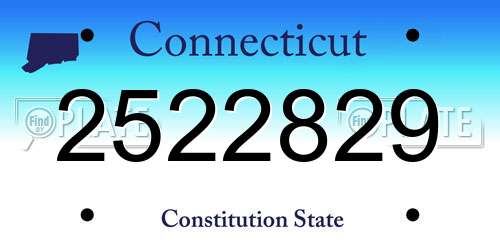 2522829 Connecticut License Plate