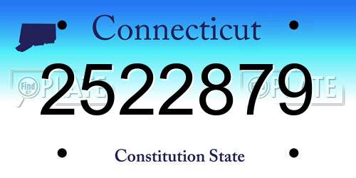 2522879 Connecticut License Plate