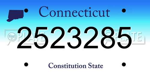 2523285 Connecticut License Plate