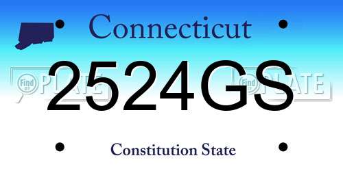 2524GS Connecticut License Plate