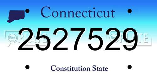2527529 Connecticut License Plate
