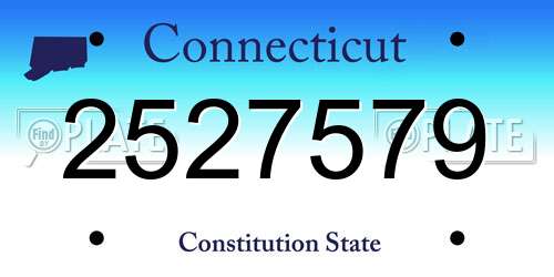 2527579 Connecticut License Plate