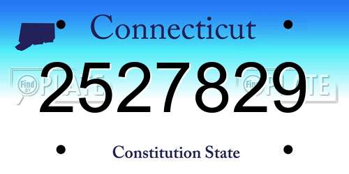2527829 Connecticut License Plate
