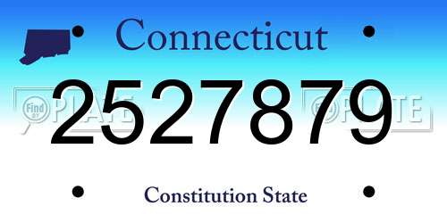 2527879 Connecticut License Plate
