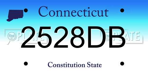 2528DB Connecticut License Plate