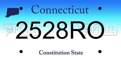 2528RO Connecticut License Plate