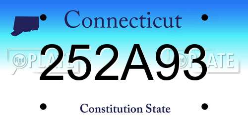 252A93 Connecticut License Plate