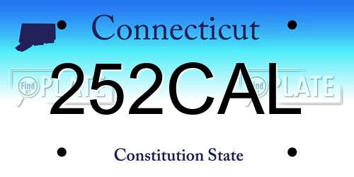 252CAL Connecticut License Plate