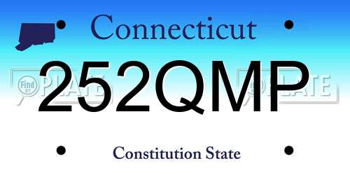 252QMP Connecticut License Plate