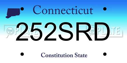 252SRD Connecticut License Plate