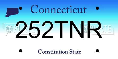 252TNR Connecticut License Plate