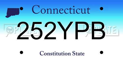 252YPB Connecticut License Plate