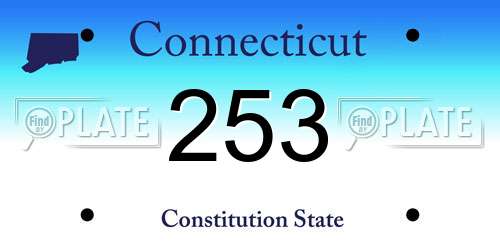 253 Connecticut License Plate