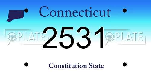 2531 Connecticut License Plate