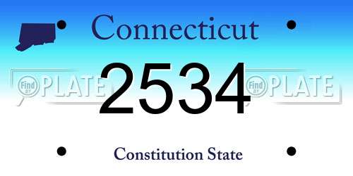 2534 Connecticut License Plate