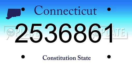 2536861 Connecticut License Plate