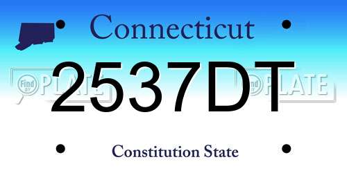 2537DT Connecticut License Plate