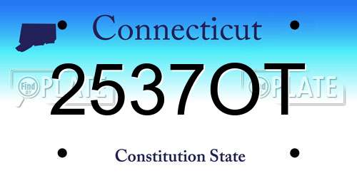 2537OT Connecticut License Plate