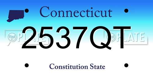 2537QT Connecticut License Plate