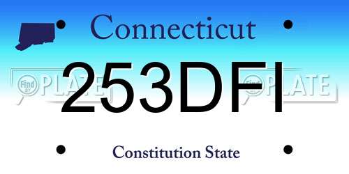253DFI Connecticut License Plate