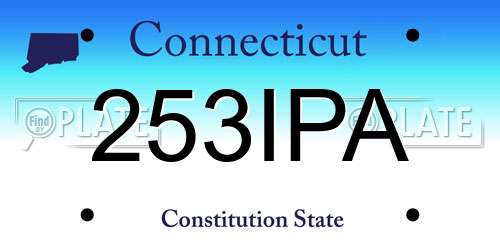 253IPA Connecticut License Plate
