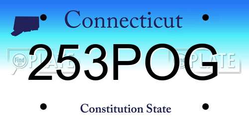 253POG Connecticut License Plate
