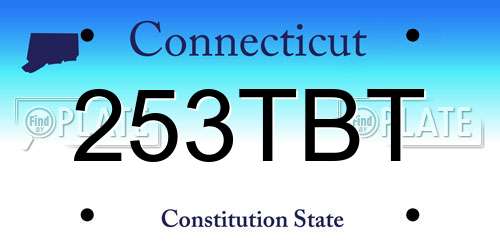 253TBT Connecticut License Plate