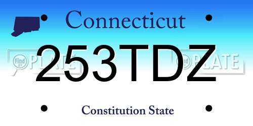 253TDZ Connecticut License Plate