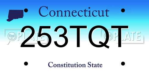 253TQT Connecticut License Plate