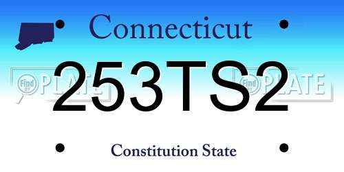 253TS2 Connecticut License Plate