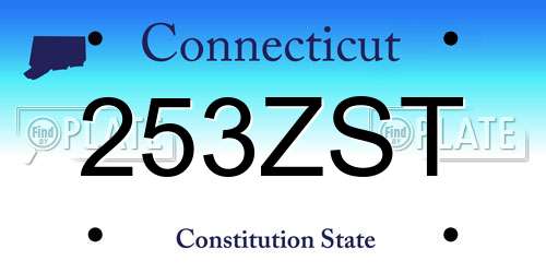 253ZST Connecticut License Plate
