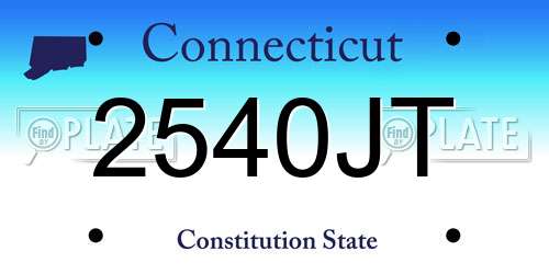 2540JT Connecticut License Plate