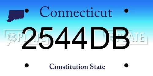 2544DB Connecticut License Plate