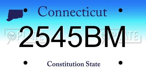 2545BM Connecticut License Plate