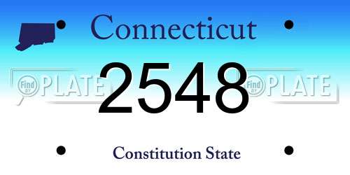 2548 Connecticut License Plate