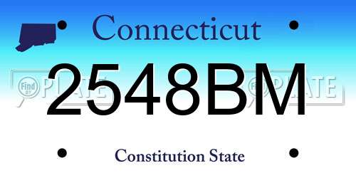2548BM Connecticut License Plate