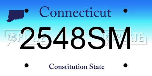 2548SM Connecticut License Plate