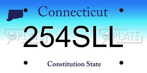 254SLL Connecticut License Plate