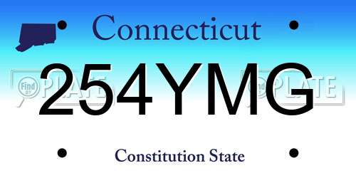 254YMG Connecticut License Plate