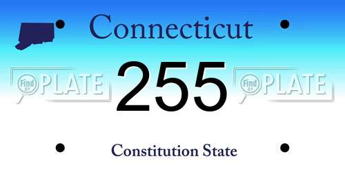 255 Connecticut License Plate