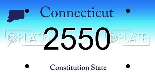 2550 Connecticut License Plate