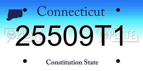 25509T1 Connecticut License Plate