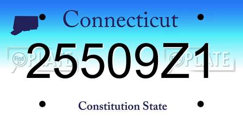 25509Z1 Connecticut License Plate