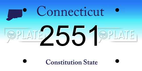 2551 Connecticut License Plate