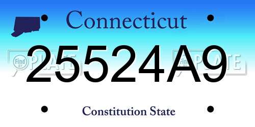 25524A9 Connecticut License Plate