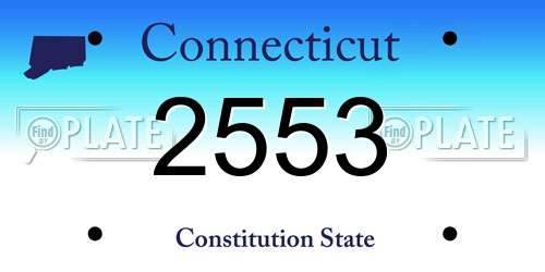 2553 Connecticut License Plate